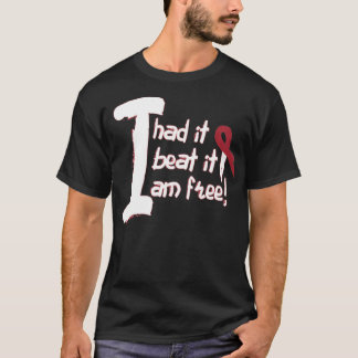 Camiseta Pulsação de Fita de Cancer de Luta de Cabeça e Pes