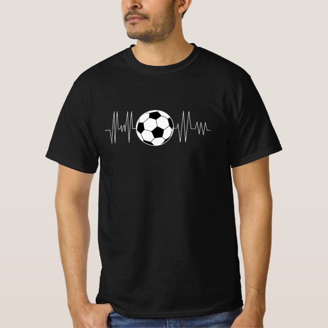 Camiseta Pulsação de Futebol, Batimento de Soccer (Frente)