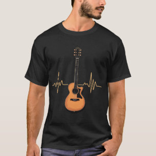Camiseta Pulsação de Violão Acústico - Ritmo do Lover Music