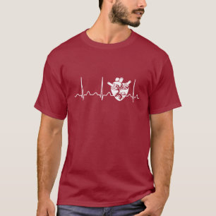Camiseta Pulsação do coração biomedicável do engenheiro