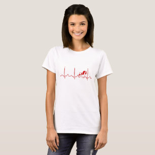 Camiseta Pulsação do coração descuidado do Spaniel de r