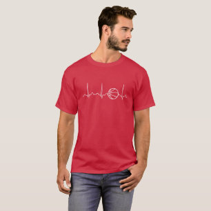 CAMISETA PULSAÇÃO DO CORAÇÃO DO BASQUETEBOL
