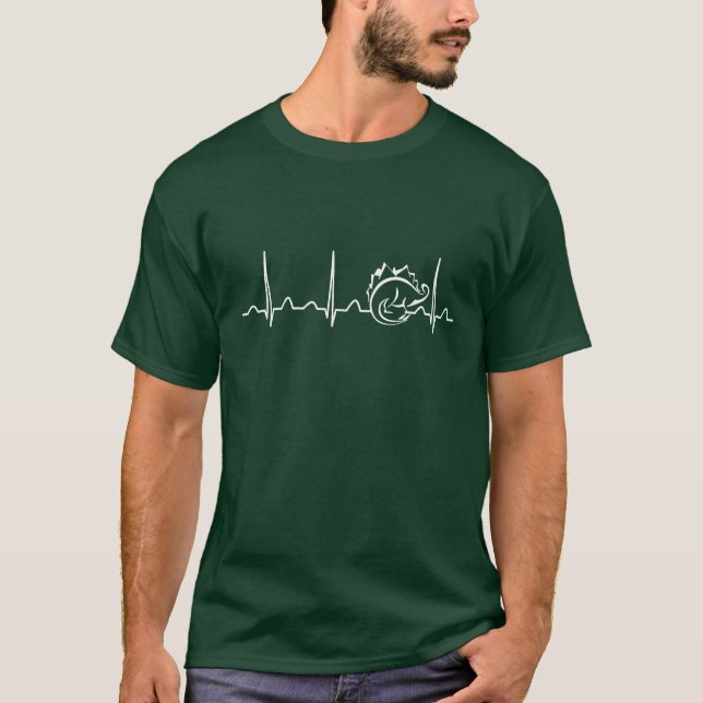 Camiseta Pulsação do coração do Paleontologist (Frente)