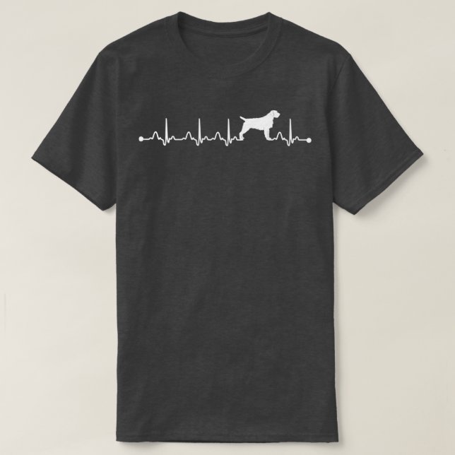 Camiseta Pulsação EKG Orgulhosos Apontando Griffon Do (Frente do Design)