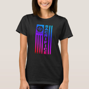 Camiseta Pulse Chain Sacrifício EUA Sinalizador Proud HEX C