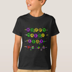 Camiseta Pulseira Máscara de Carnaval Alegre e Fofa Roupa d