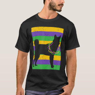 Camiseta Pulseiras engraçadas de Mardi Gras de Husky e chap
