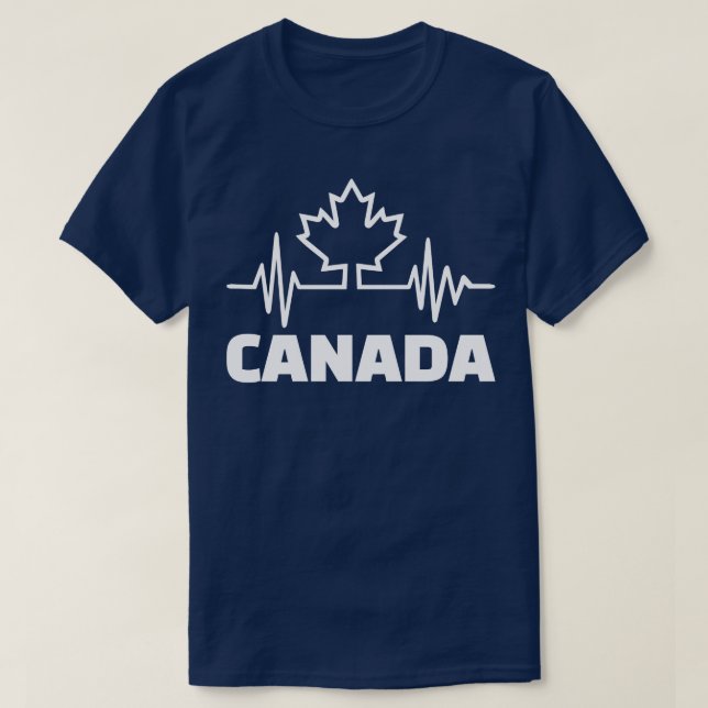 Camiseta Pulso de Coração do Canadá (Frente do Design)