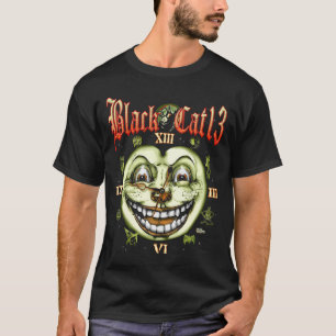 Camiseta Pulso de disparo o Dia das Bruxas do gato preto 13