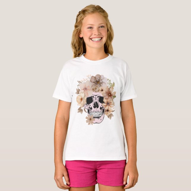 CAMISETA PULSO DE FLOR DA VINTAGEM (Frente Completa)