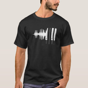 Camiseta Pulso De Ondas Sonoras Piano Para Keybordist Piani