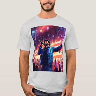 Camiseta Pulso do Festival: DJ no T-Shirt Batido de Coração