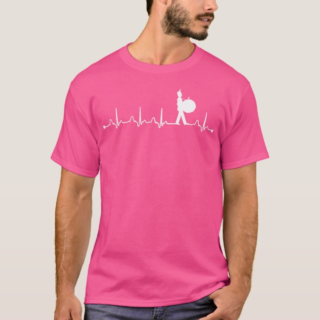 Camiseta Pulso Ekg De Pulso De Bass Drum Para Baterista De  (Frente)