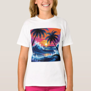 Camiseta Pulso tropical - Víblias de Surf sunset