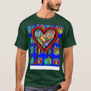 Camiseta Pulverização de Grafite Urbano do Coração