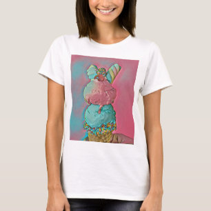 Camiseta pulverizadores de cone de sorvete