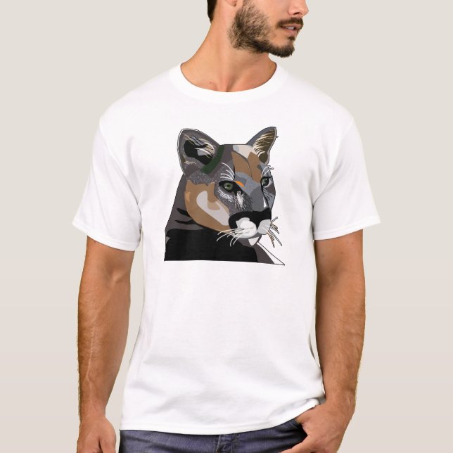 Camiseta Puma, leão de montanha, puma (Frente)