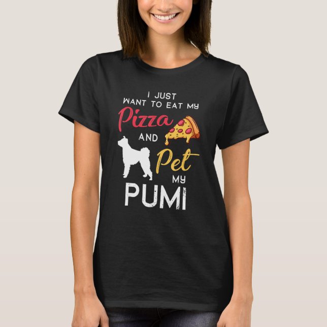 Camiseta Pumi Dog Pizza Proprietária de Natal Aniversário (Frente)