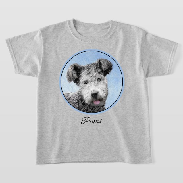 Camiseta Pumi Painting - Bela Arte Cachorra Original (Postura )
