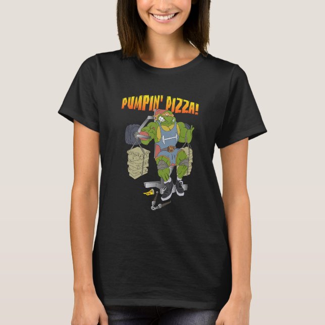 Camiseta Pumpin Pizze Turtle Fitness Weightlifting Bodybuil (Frente)