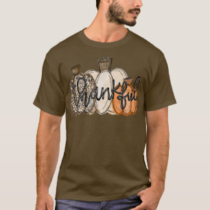 Camiseta Pumpkin Agradável Queda de Leopardo outono Ação de