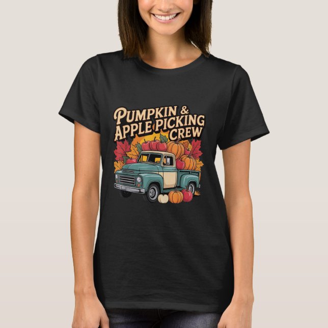 Camiseta Pumpkin And Cking Crew Fall Harvest Thanksgiving  (Frente)