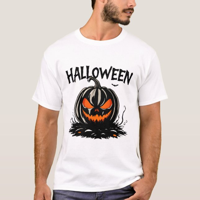 Camiseta Pumpkin assustador (Frente)