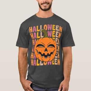 Camiseta Pumpkin assustador dos anos 70 e 80 Estilo de Vint