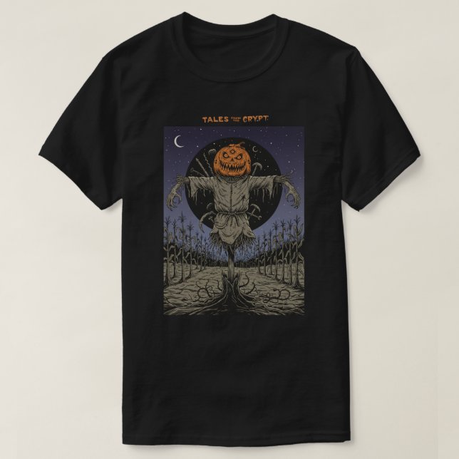 Camiseta Pumpkin assustador Halloween (Frente do Design)