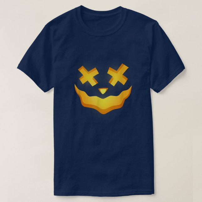 Camiseta Pumpkin Big Face Grin Halloween (Frente do Design)