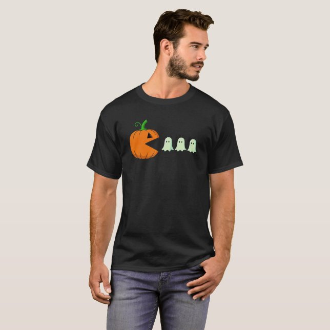 Camiseta Pumpkin Bonito De Halloween Come Fantasmas Engraça (Frente Completa)