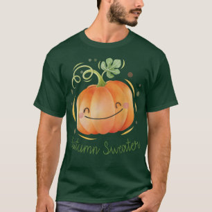 Camiseta Pumpkin Bonito Vintage Fall Lover Feliz Obrigado d
