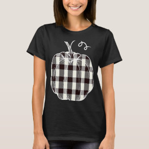 Camiseta Pumpkin Buffalo - Padrão de Xadrez Halloween Thank