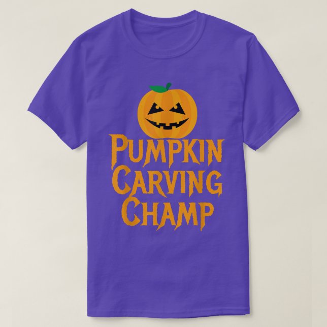 Camiseta Pumpkin Carving Champ Halloween  (Frente do Design)