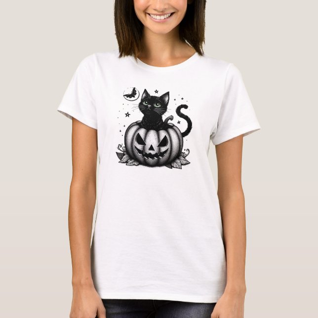 Camiseta Pumpkin Cat (Frente)