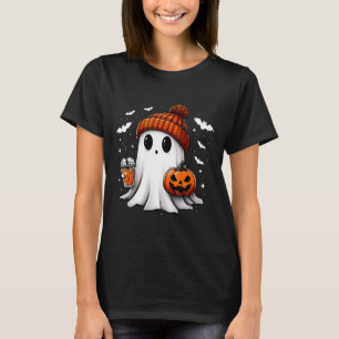 Camiseta Pumpkin De Bebida Fantasma Bonita De Halloween