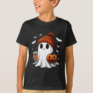Camiseta Pumpkin De Bebida Fantasma Bonita De Halloween