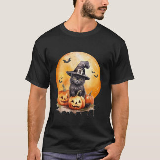 Camiseta Pumpkin De Cabra Negra Para Mulheres Crianças Meni