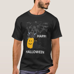 Camiseta Pumpkin De Chapéu De Bruxa Negra De Halloween Para