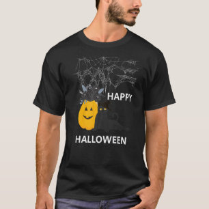 Camiseta Pumpkin De Chapéu De Bruxa Negra De Halloween Para