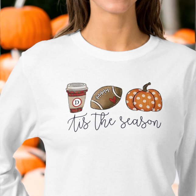 Camiseta Pumpkin de futebol do café personalizado da tempor (Criador carregado)