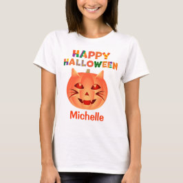 Camiseta Pumpkin de Gato Halloween