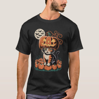 Camiseta Pumpkin de Gato Halloween
