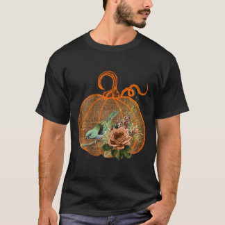 Camiseta Pumpkin de Linen castanho desbotado com imagem de 