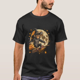 Camiseta Pumpkin de Macaco das Halloween, Aranha do Partido