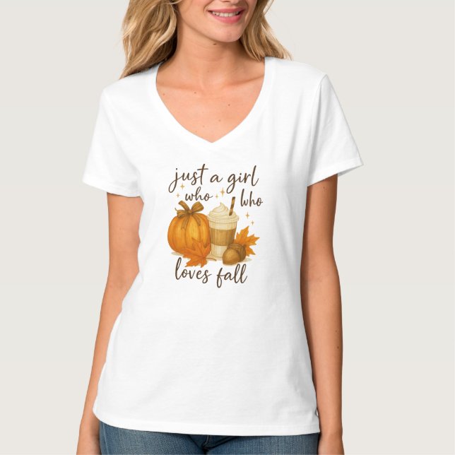 Camiseta Pumpkin de outono e sobra de café (Frente)
