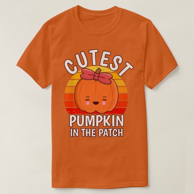 Camiseta Pumpkin do Dia das Bruxas no Patch (Frente do Design)