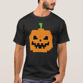 Camiseta Pumpkin do Halloween construído a partir de blocos