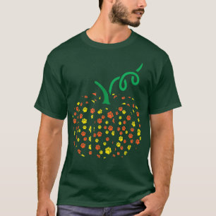 Camiseta Pumpkin Dog Paw Imprime Preguiçoso Figurino De Hal