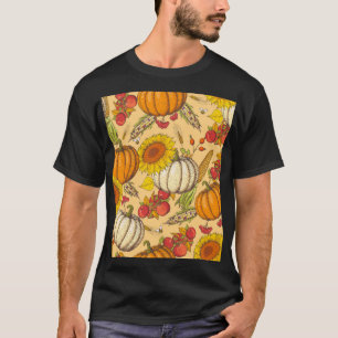 Camiseta Pumpkin e Maple Deixa o padrão.